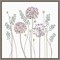 Allium Flower Silhouettes by Mandy Disher 16-in. W x 16-in. H. Canvas Wall Art Print Framed in Grey